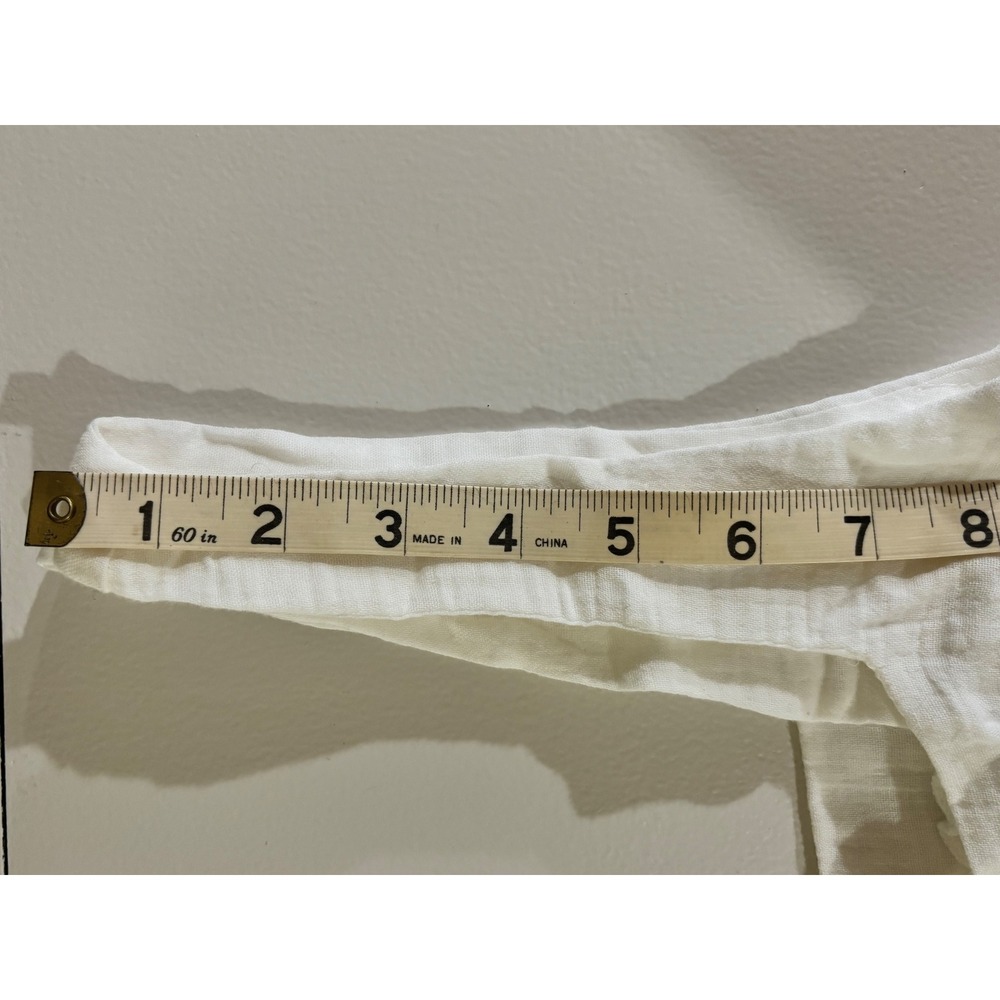 Stars Above White Gauze Midi Dress M NWT Coastal Cottagecore Sundress Pockets - Picture 6 of 7